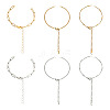 12Pcs 6 Styles 304 Stainless Steel Chain Bracelet Makings AJEW-TA0001-34-1