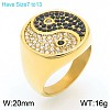 304 Stainless Steel Cubic Zirconia Finger Rings for Men FS-WG9BEFD-03-1