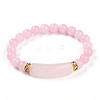 Natural Rose Quartz Beads Stretch Bracelets BJEW-T022-04N-2