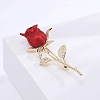 Rose Alloy Enamel Brooches DJ-PW-WG7E3FB-01-6