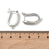 Arrow Brass Micro Pave Cubic Zirconia Earring Findings KK-D226-06P-3