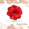 Polyester Flower Brooches JEWB-WH0021-54B-2