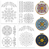 4 Sheets 11.6x8.2 Inch Stick and Stitch Embroidery Patterns DIY-WH0455-193-1