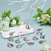 2 Sets Alloy Moon European Dangle Charms PALLOY-FI0001-03-6