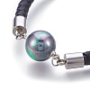 Leather Cord Bracelet BJEW-E350-01A-2