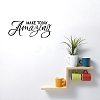 PVC Quotes Wall Sticker DIY-WH0200-042-3