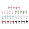 35Pcs 7 Colors Acrylic Imitation Gemstone Pendants PALLOY-JF03225-1