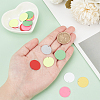 WADORN 32Pcs 8 Colors Baking Paint Brass Pendants KK-WR0001-20-4