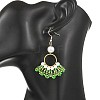 Glass Braided Beads Dangle Earrings EJEW-MZ00747-4
