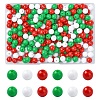 300Pcs 3 Colors Opaque Acrylic Beads MACR-YW0003-13C-1