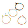 4Pcs 4 Colors Bohemian Cotton Cord Braided Bracelets BJEW-TA0001-26-3