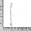 Brass Micro Pave Clear Cubic Zirconia Chain Extender KK-G491-52D-S-3