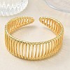 Hollow Brass Cuff Bangles for Women BJEW-C157-03G-2