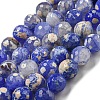 Faceted Natural Fire Crackle Agate Beads Strands G-F447-12mm-J04-1