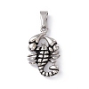 304 Stainless Steel Pendants STAS-G285-10AS-1