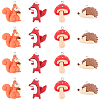 24Pcs 4 Styles Autumn Opaque Animal Resin Cabochons RESI-SC0002-87-1