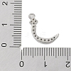 Rack Plating Brass Micro Pave Clear Cubic Zirconia Pendants KK-A224-03D-P-3