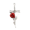 Alloy Plastic Pendant Rhinestone Settings AL-CBA5334-04AS-1