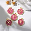 Golden Plated Alloy Enamel Charms X-ENAM-S118-08Y-5
