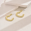 Elegant Geometric Plastic Brass Stud Earrings for Women YI7369-3-1