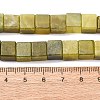 Natural Xiuyan Jade Beads Strands G-B155-C04-8x8mm-5