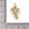 Brass Micro Pave Cubic Zirconia Pendants ZIRC-P121-01G-Y-3