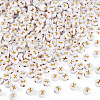 500Pcs Plating Acrylic Beads PACR-TADJ0001-01X-1