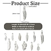 11Pcs 11 Styles 304 Stainless Steel Pendants STAS-CJ0003-40-2