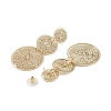 Brass Micro Pave Cubic Zirconia Stud Earrings EJEW-B046-23G-2