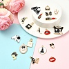 19Pcs 19 Styles Alloy Enamel Charms ENAM-YW0008-62-4