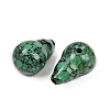 Dyed Synthetic Turquoise 3 Hole Guru Beads G-C198-01C-06-2