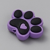 Paw Print PVC Plastic Beads SIL-SZC0005-13N-2