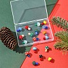 24Pcs 10 Colors Handmade Lampwork Beads Strands LAMP-FS0001-71-7