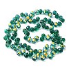 Electroplate Glass Beads Strands EGLA-D030-17-01-2