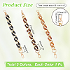 WADORN 3Pcs 3 Colors Acrylic Curb Chain Bag Handles FIND-WR0007-83-2
