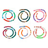 6 Strands 6 Colors Handmade Polymer Clay Bead Strands CLAY-TA0001-39-3