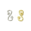 4Pcs 2 Colors Brass S-Hook Clasps KK-FS0001-75-2