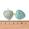 Natural Amazonite Pendants G-P588-01G-07-3