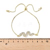 Aloy Rhinestone Slider Bracelets LS-BJEW-H206-02G-2