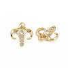 Brass Micro Pave Cubic Zirconia Pendants KK-T004-107G-03-3