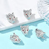 SHEGRACE Brass Cubic Zirconia Pendants XGRQ3K815-548P-4