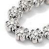 Tibetan Style Flower Alloy Bead Strands X-TIBEB-O007-13-NR-1