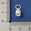 925 Sterling Silver Tulip Flower Charms with Jump Rings FIND-U013-08S-01-3