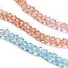 Transparent Painted Glass Beads Strands X1-DGLA-A034-T1mm-A19-4