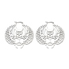 304 Stainless Steel Bat Hoop Earrings for Women EJEW-R156-08P-1