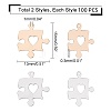 200Pcs 2 Colors Brass Pendants KK-DC0002-36-2
