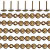 5Bags Flower Iron Decoration Strip FIND-GF0008-41A-AB-6
