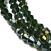 Transparent Electroplate Glass Beads Strands LS-EGLA-A039-T2mm-B25-3