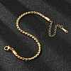304 Stainless Steel Rope Chain Bracelets for Women BJEW-Q051-04G-3