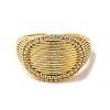 Brass Micro Pave Cubic Zirconia Open Cuff Rings for Women RJEW-G325-01C-G-2